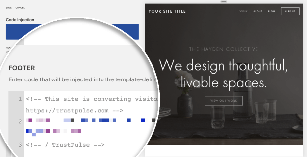 Squarespace Footer Code Injection