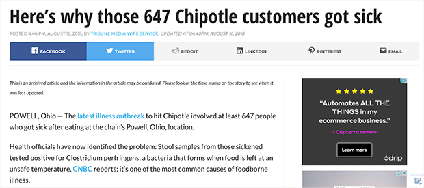 chipotle food poisoning - TrustPulse