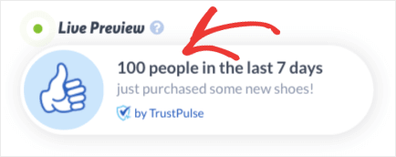 On-Fire campaign shows how many users bought something