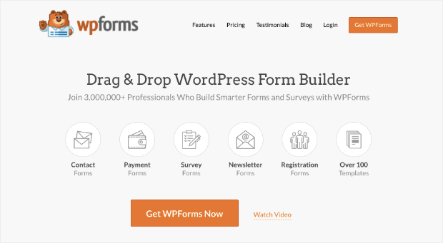 WpForms homepage