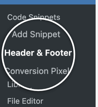 select the header and footer option